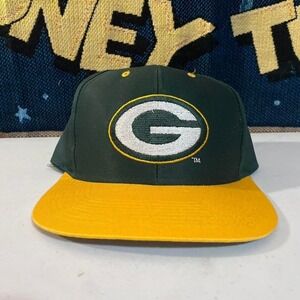 Vintage 90s Green Bay Packers Logo 7 Snapback Hat